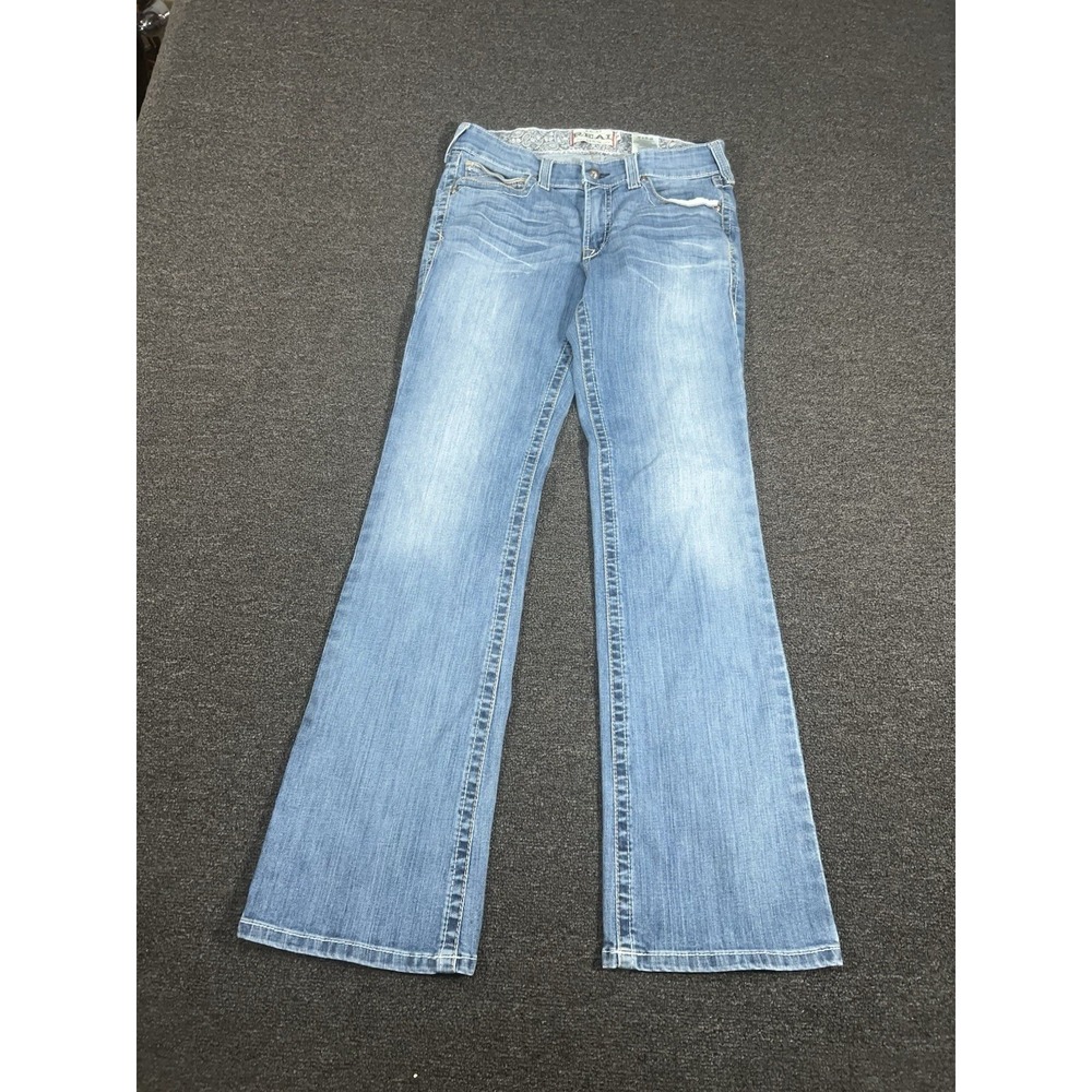 Ariat Perfect Rise Flare Jeans Women 30L Blue Denim Bootcut Western Stretch